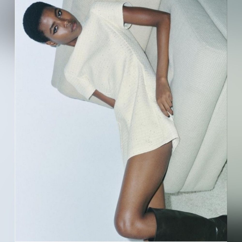 Zara Cream Mini Dress - Picture 8 of 10